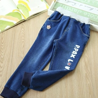 Джинсовые джинсы, детские спортивные штаны для отдыха, в западном стиле, подходят для подростков