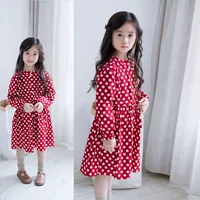 Red Wave Dot [Long -Sleeved Dress] 837