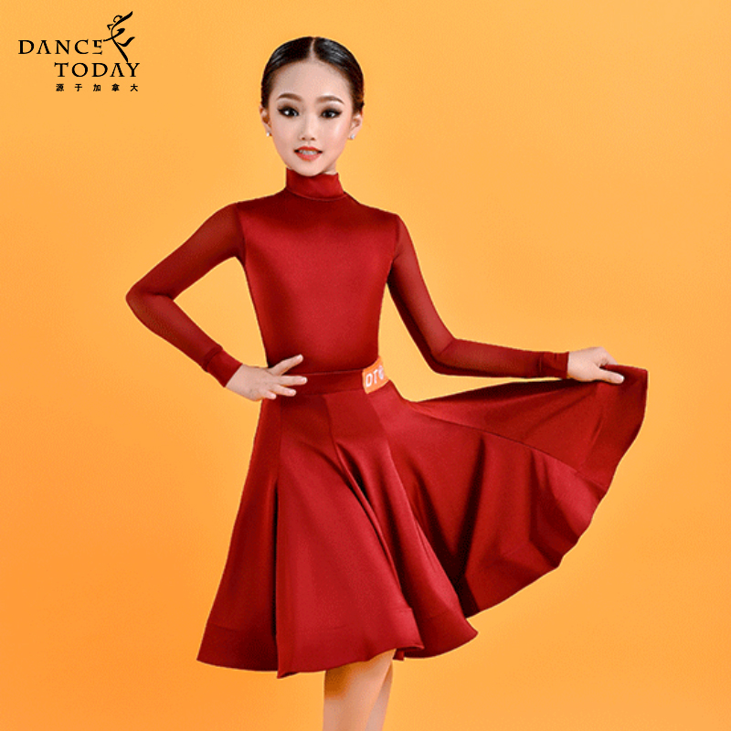 DT Latin Dance Suit Women Children's Standard Competition Dress Dance Dancing Foreign Dress Performance Performance Regulations T411