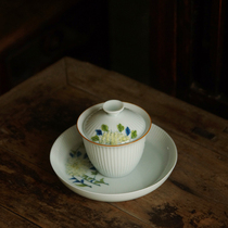 sus daily) hand-painted chrysanthemum as light as chrysanthemum without bottom support cup tea bowl tea ceremony tea room Beauty tea room tea set