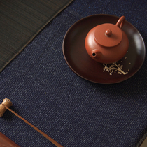 sus daily) solid wood carved cherry blossom wooden plate can be used as a tea plate