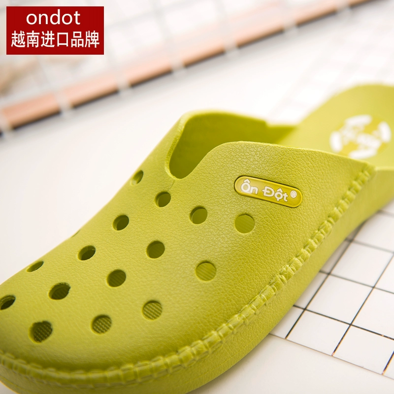 Việt Nam nhập khẩu Wentu WENTU cao su không stinky chân dép nam lỗ giày ONDOT non-slip du lịch dép nữ mùa hè dép crocs nam
