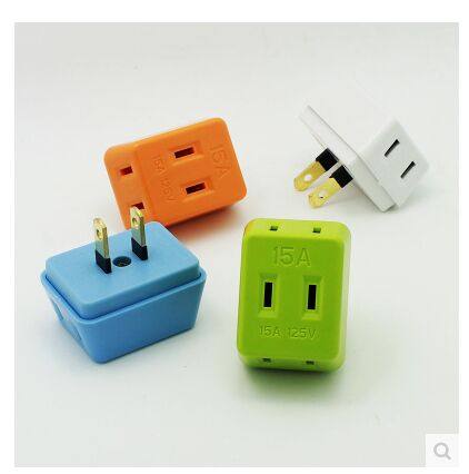 Creative socket power converter wiring board Japan JET two 2-pin plug converter small one minute three mini