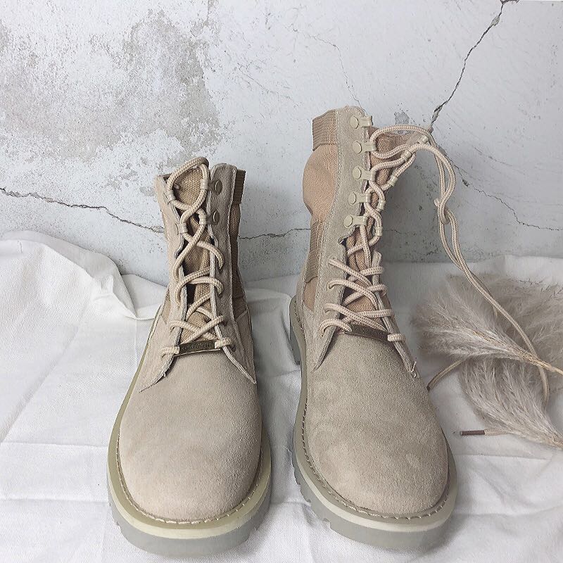 Autumn Winter Retro INS 100 Hitch Lovers Medium-high Cylinder Tooling Shoes Men Martin Boots Women Genuine Leather Desert Boots Frosted Leather Boots