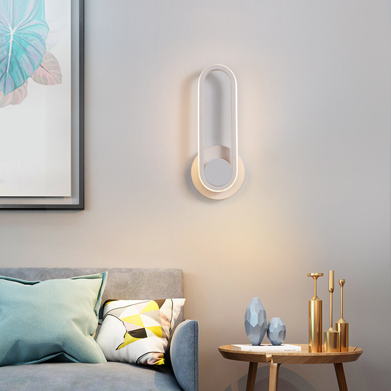 Bedside Wall Lamp Bedroom Stairs Simple Modern LED Lamp Creative Revolvable Living Room Study Background Wall Lamp