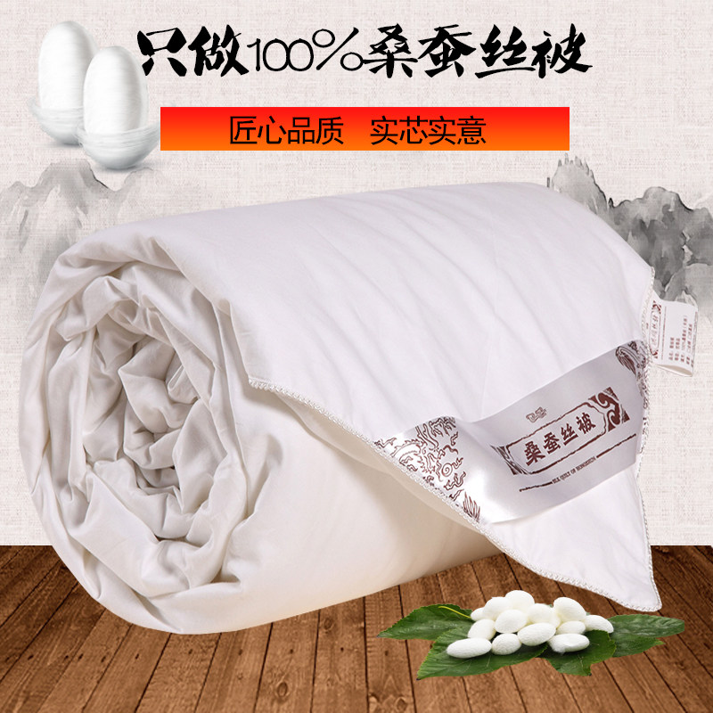 Silk quilt 100% mulberry silk spring autumn quilter by air conditioner by single double quilt core winter quilt with children's primary and secondary quilt thickened