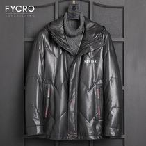2020 New Sheep Leather Short leather Leather Down Clothing Casual Workout Leather Clothing Man Henning Coat Winter Man