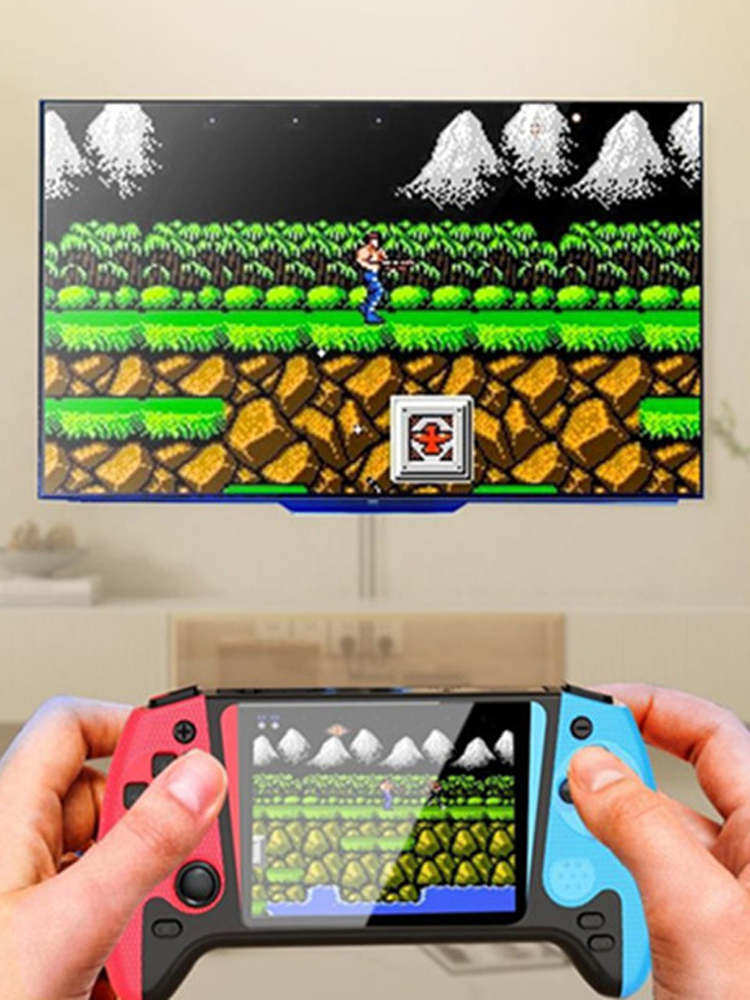 Handheld Game Console New Black and White Model Classic Nostalgic Large Screen Student Children's Two-Player Game Console with Tv Connection High-Definition