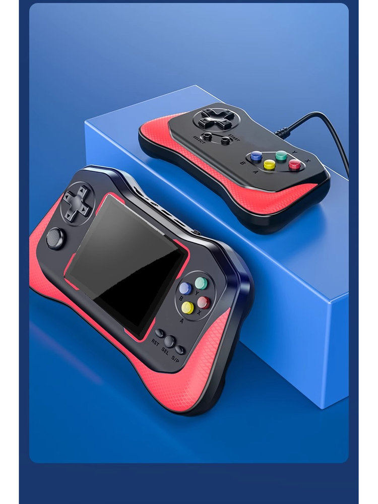 Handheld Game Console with Large Screen, 500 Games, Nostalgic Holiday Gift, Joystick, Kidsren's Double-Player Charging Toy Gift