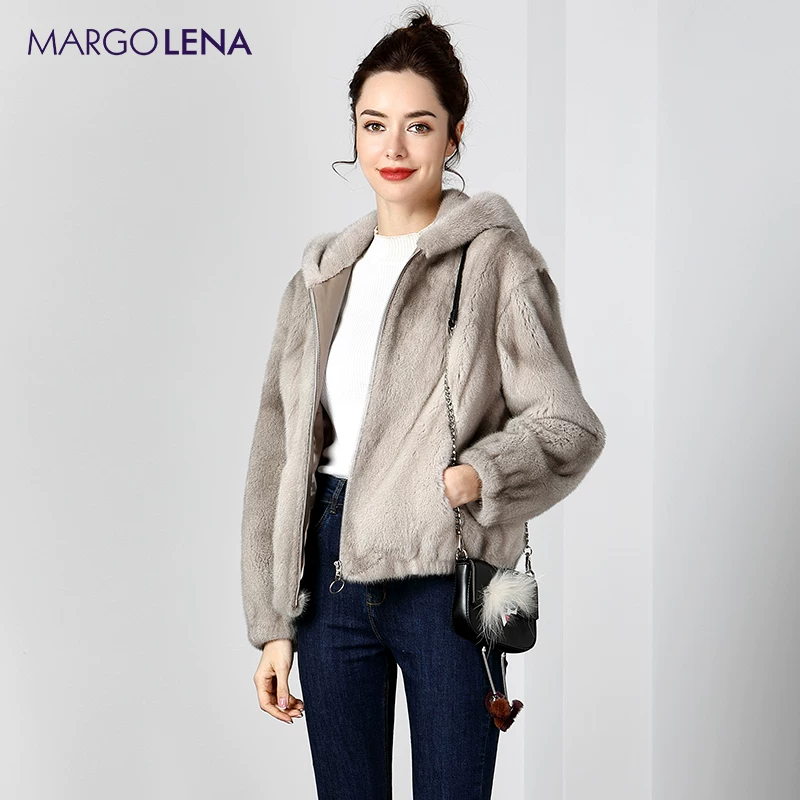 Портного качества бархат лебедь, Short jacket with zipper with hood, европейский стиль