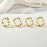 Прямоугольные металлические серьги, серебряная игла, аксессуар, аксессуары, серебро 925 пробы