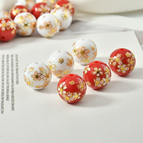 Окрашенное украшение-шарик ручной работы, японский браслет, китайская шпилька, серьги, аксессуары, в цветочек, градиент, DIY