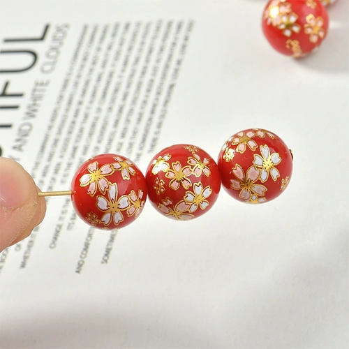 Окрашенное украшение-шарик ручной работы, японский браслет, китайская шпилька, серьги, аксессуары, в цветочек, градиент, DIY