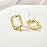 Прямоугольные металлические серьги, серебряная игла, аксессуар, аксессуары, серебро 925 пробы