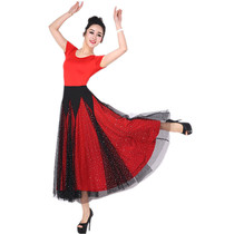 Customized modern dance dress new 2018 match suit ballroom dance big swing dress Waltz gown