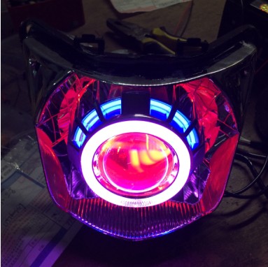 Suitable for Honda New Energy Net Original V1 Headlight Assembly Retrofit Xenon lamp Q5 lenses Angel Eye Devil Eye