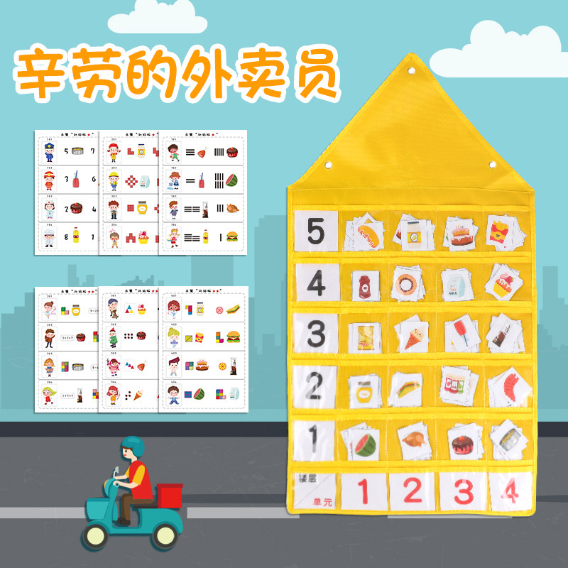 Children's homemade play teaching aids for children who work hard on the math role game materials in the kindergarten CUHK Puzzle Area Math