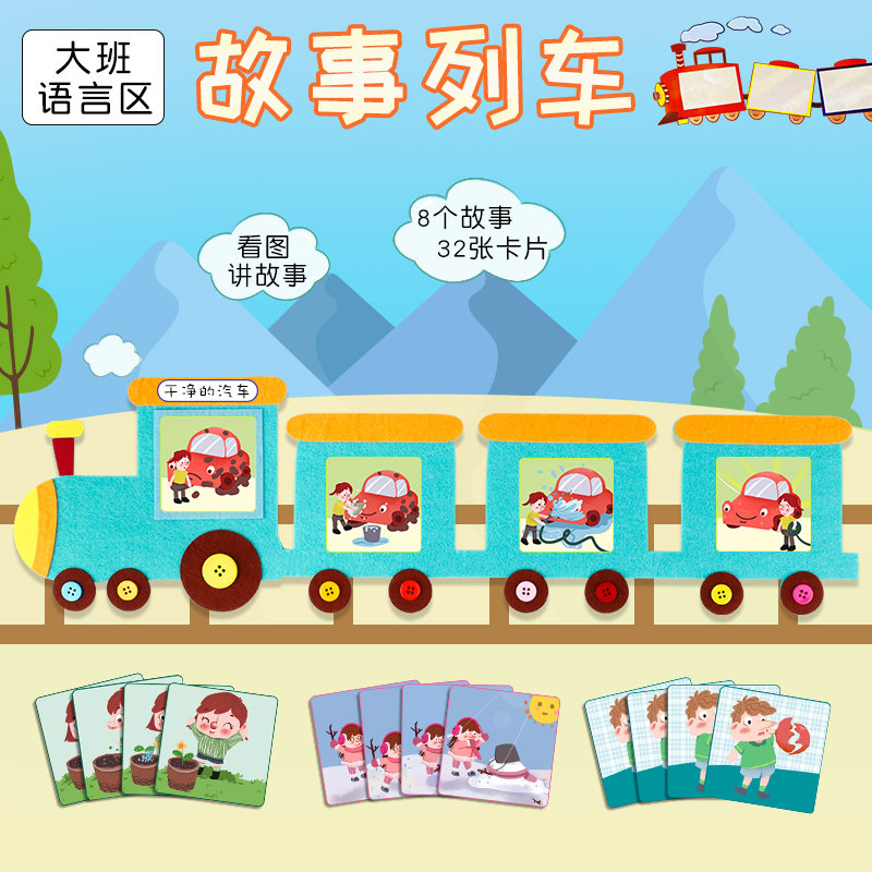 Watch the picture Talking Stories Sort by 4-5-6 years old Children's garden Large Class Language Area Corner Materials Homemade Play Aids