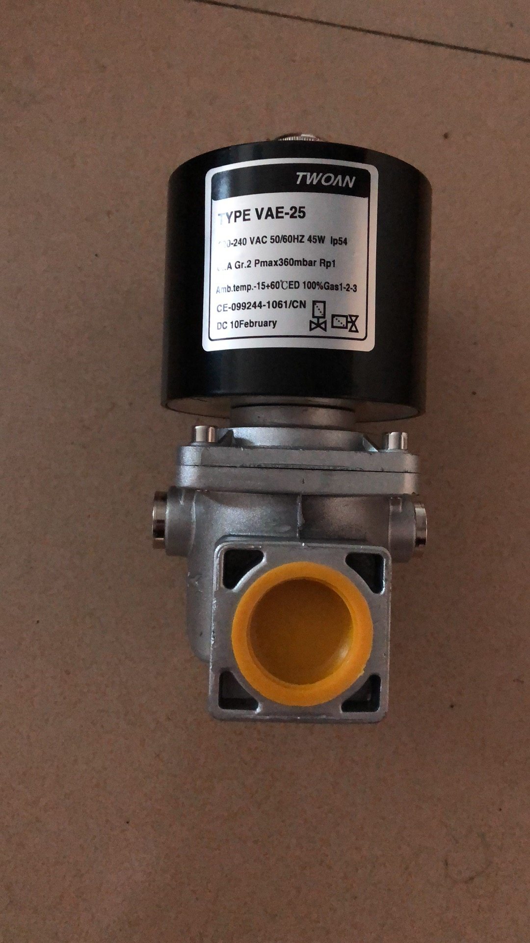 TWOAN gas solenoid valve VAE-15 VAE-25 VAE-40 VAE-50 VAE-65