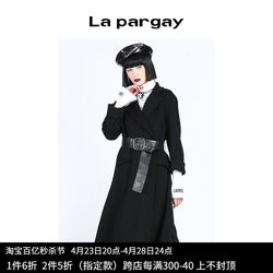 Lapargay Napaja 2023 winter new double-sided woolen coat waisted woolen coat women's mid-length