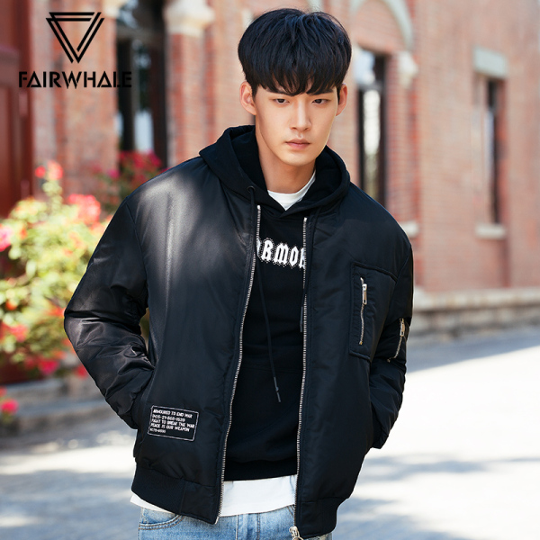 马克华菲 Mark Fairwhale 17年冬季新款 600蓬 男式时尚羽绒服 外套 聚划算+优惠券折后￥398包邮史低（￥518-120）2色可选