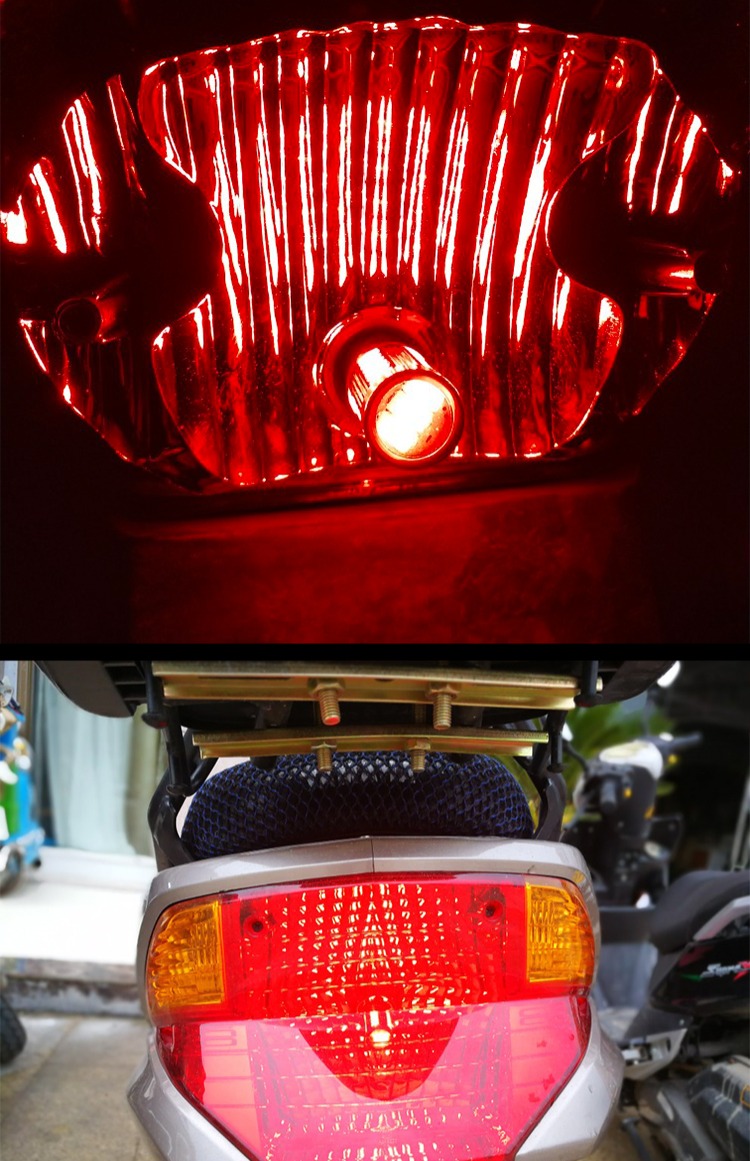 Xe máy 12 v sửa đổi đèn hậu đèn phanh nhấp nháy led bóng đèn nhiều màu WISP nổi bật phụ kiện trang trí đèn xe máy