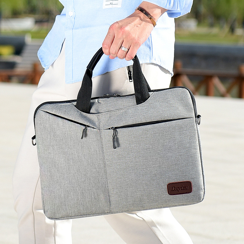 Minimalist business men's bag 14 inch pen electric briefcase 2019 new oxford cloth single shoulder inclined satchel men's bag