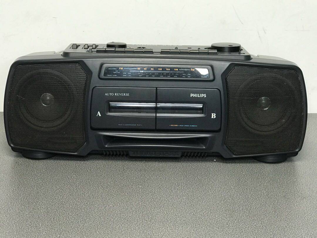 PHILIPS Philips radio recorder portable dual-deck audio recorder audio recorder cassette radio card machine