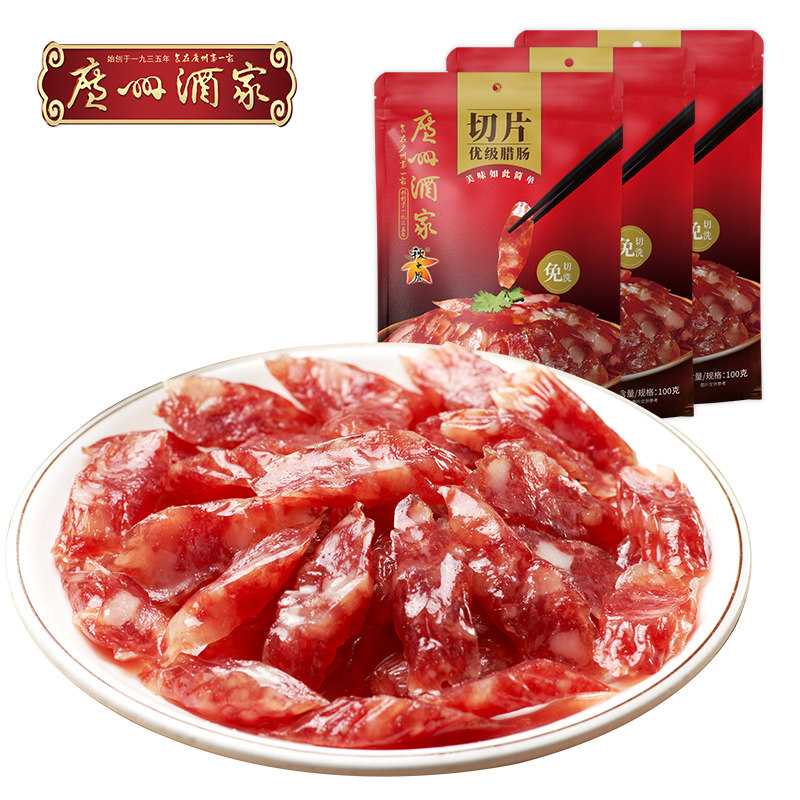 广州酒家 秋之风 优级切片腊肠 香肠 100g*3袋 天猫优惠券折后¥26包邮(¥56-30) 广州酒家 秋之风 优级切片腊肠 香肠 100g*3袋 天猫优惠券折后¥26包邮(¥56-30)