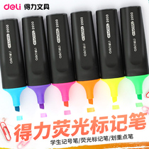 Delei highlighter pen student key marker pen marker pen color pen office student stationery