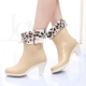 Giày cao gót nữ mùa xuân và mùa hè Hàn Quốc Giày cao gót đế xuồng cao gót cộng với cotton có thể tháo rời giày chống trượt nêm giày cao su giày đơn giản giày đi mưa