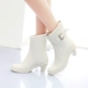 Giày cao gót nữ mùa xuân và mùa hè Hàn Quốc Giày cao gót đế xuồng cao gót cộng với cotton có thể tháo rời giày chống trượt nêm giày cao su giày đơn giản giày đi mưa