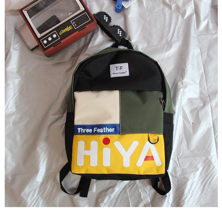 Brush Street retro hit màu ba lô hoang dã ulzzang học sinh trung học đường phố đánh túi xách nam nữ ba lô thủy triều ba lo nam