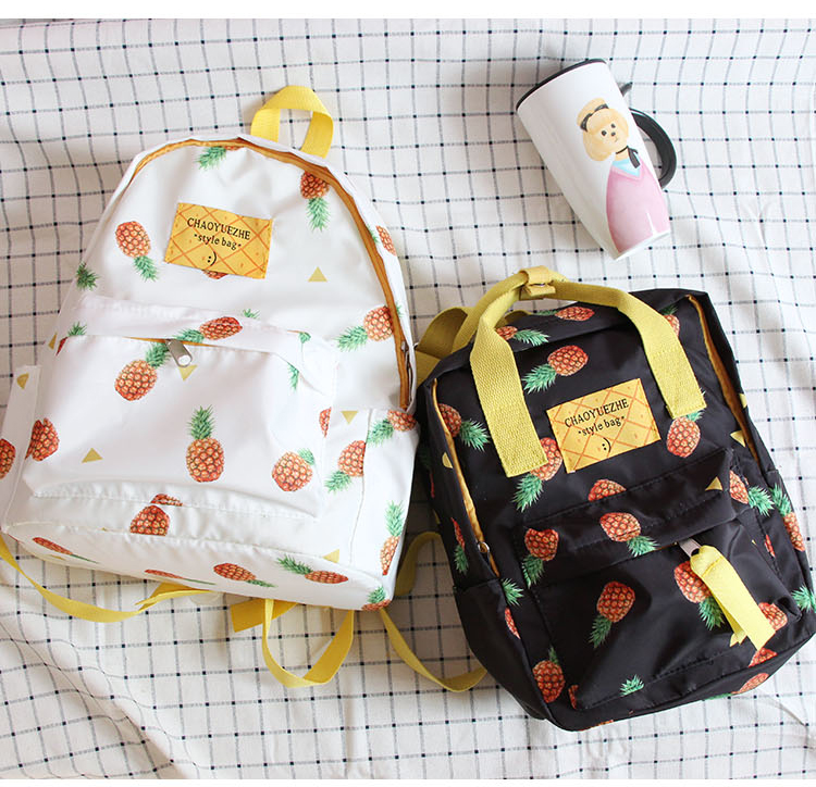 Hàn quốc phiên bản của chic Harajuku phong cách ba lô xách tay mềm chị gái đầy dứa không thấm nước học sinh trung học ba lô túi vascara balo