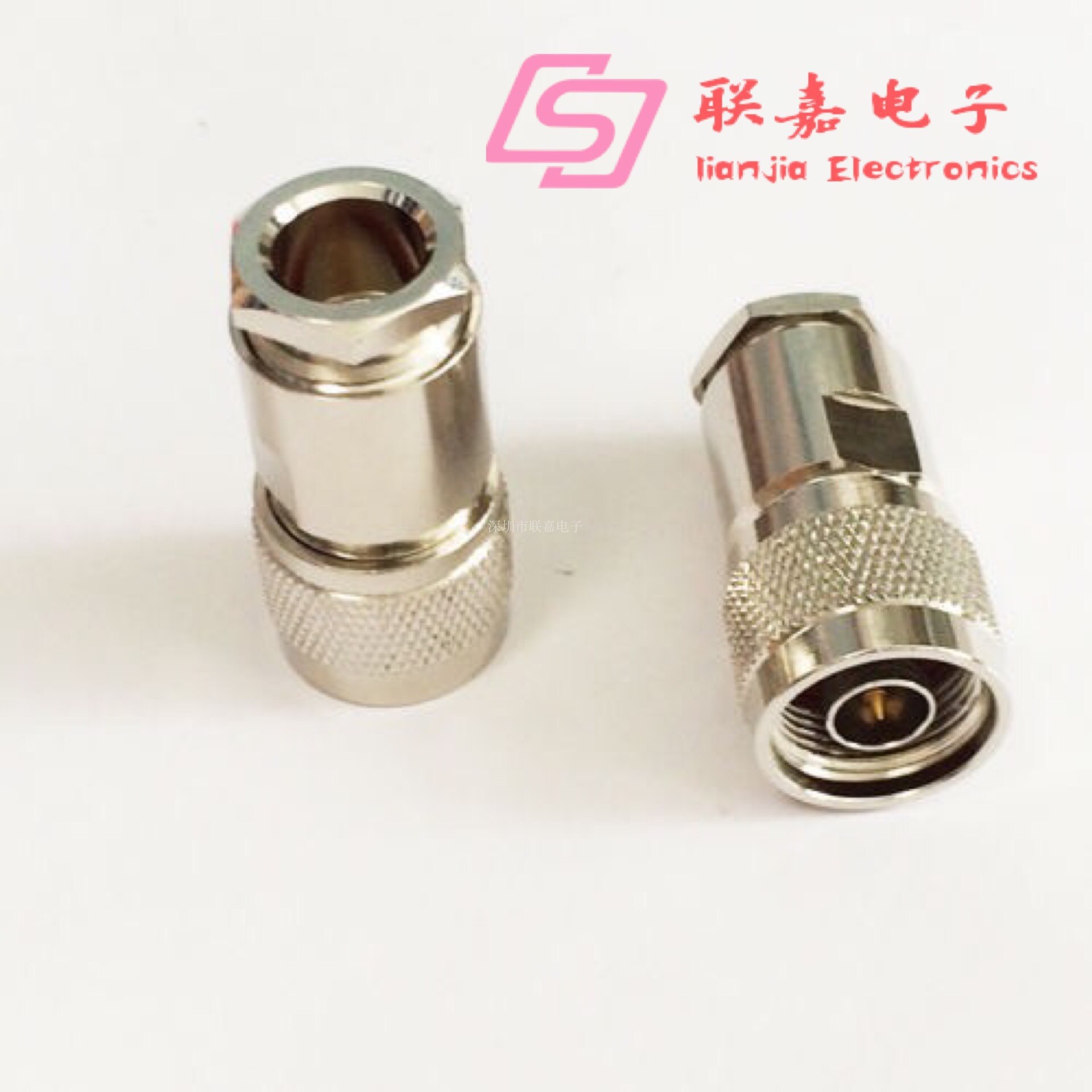 RF coaxial connector NJ-7 five-piece set of N male head mounted to RG8 RG213 cable nickel-plated