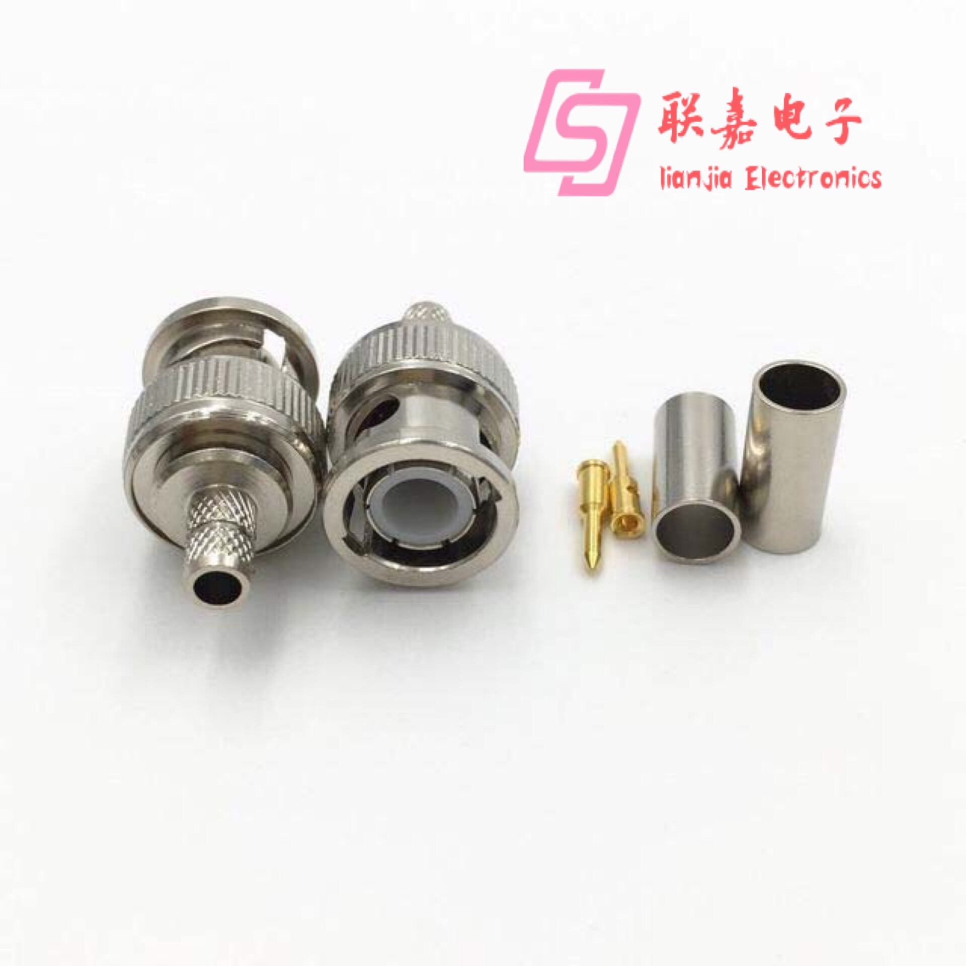 BNC Male BNCJ-3 50 Ohm Coaxial Connector with RG58 RG400 LMR195 Cable