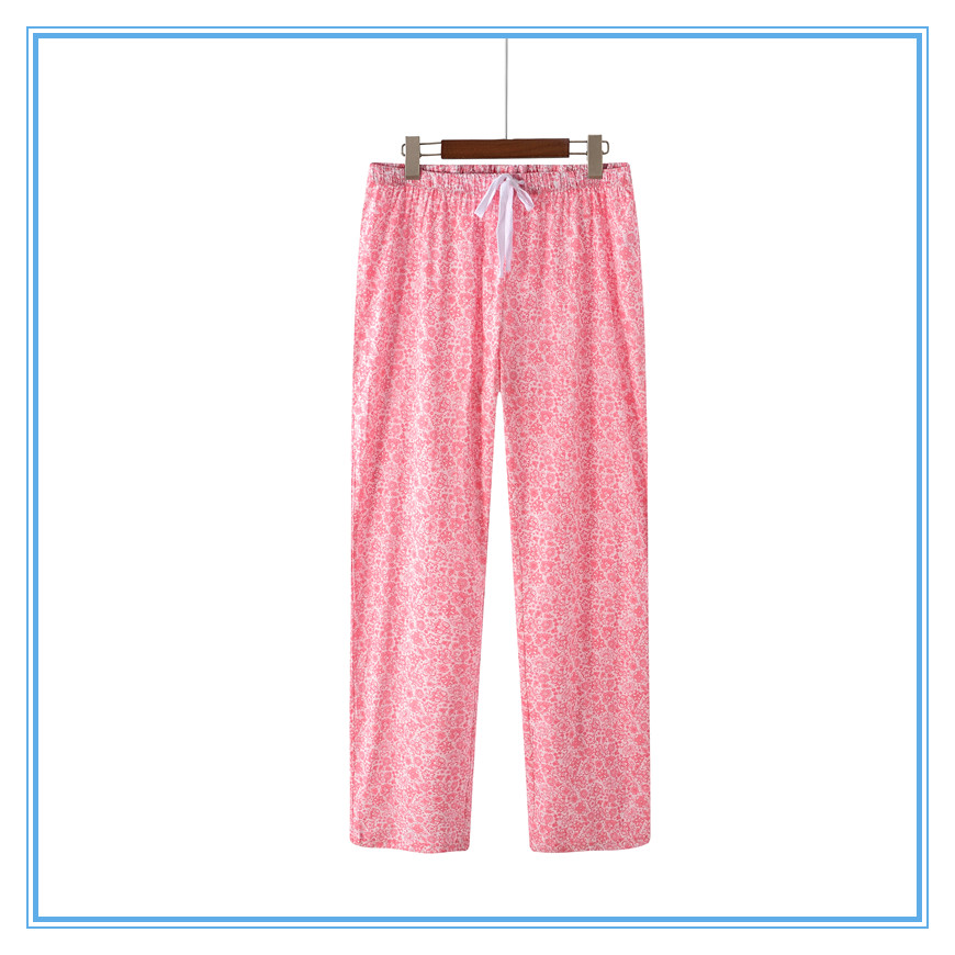 Pajama quần của phụ nữ quần cotton phần mỏng mùa hè thường nhà kích thước lớn ban nhạc đàn hồi chất béo mm mới hoang dã quần