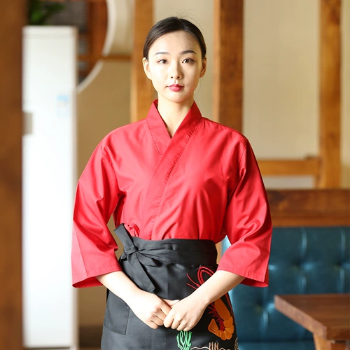 Пользовательские японские кухни, суши кимоно, корейская японская рабочая одежда, одежда шеф -повара, вышивка официанта ресторана