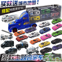 Childrens puzzle baby toy car 1-2-3-6 years old fire boy childrens alloy various car sets 0