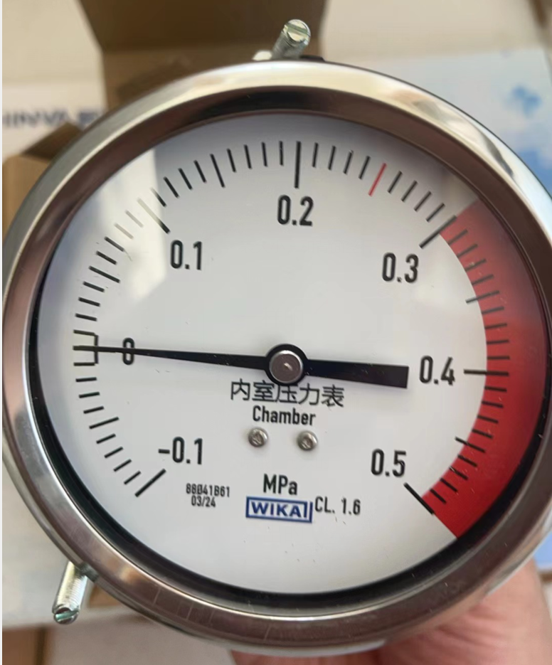 威卡WIKA内室夹层压力表-0.1-0.5MPa山东新华脉动真空灭菌器配件