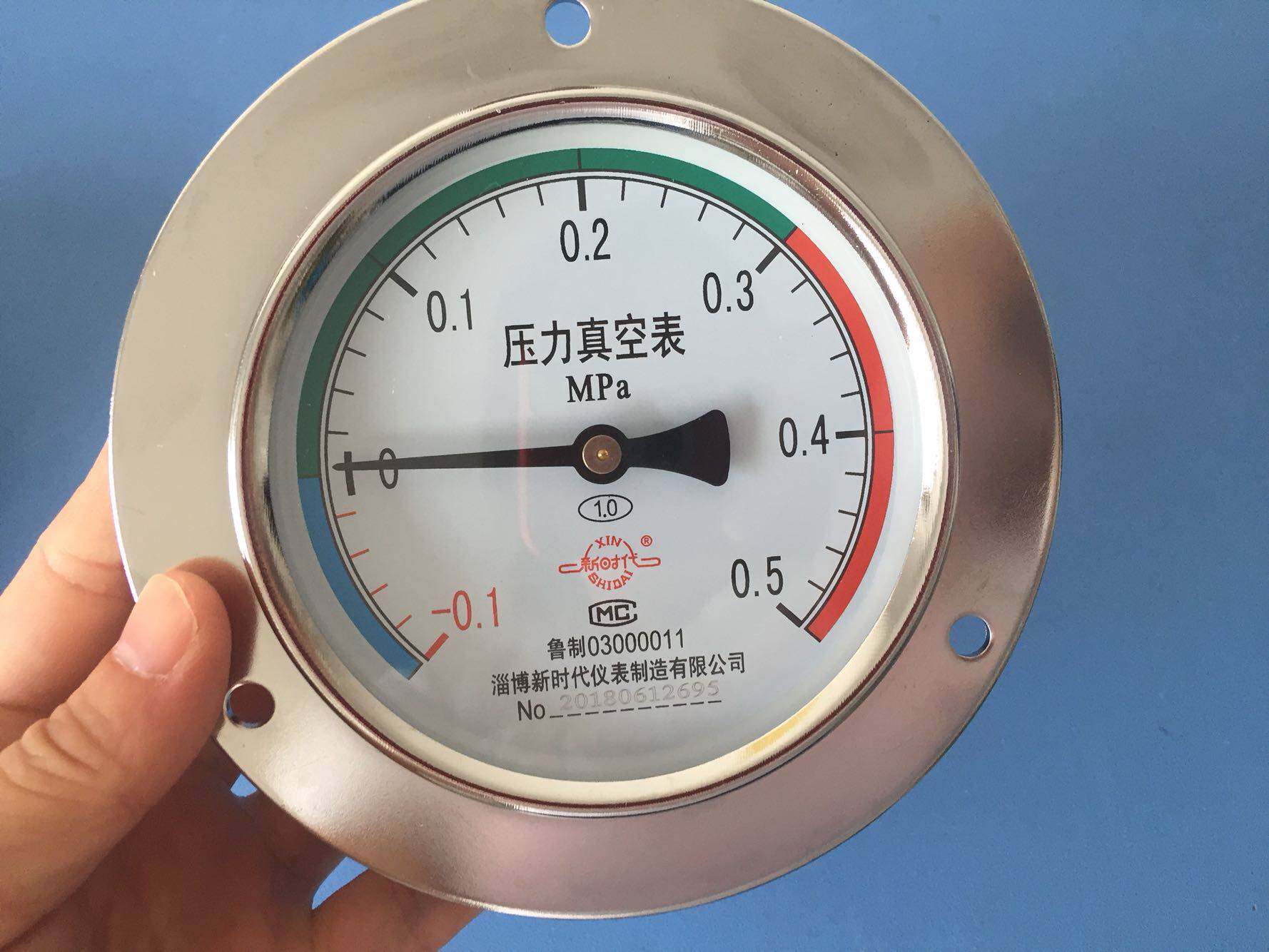 淄博新时代压力真空表-0.1-0.5MPa 老肯脉动真空压力蒸汽灭菌器