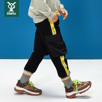 Boys pants 2021 new spring and autumn clothes in the big children casual overalls childrens foot sports trousers Korean version of the tide