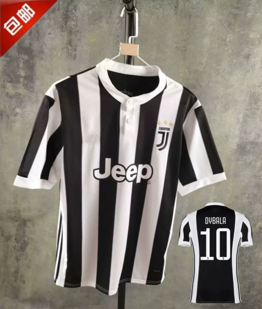 Футболка домашняя Juventus 17-18 ретро классик номер 7 Роналдо 10 Дьямбала Мандзукич короткими рукавами