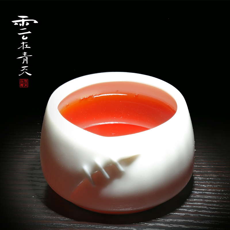 Jade porcelain master sample tea cup dehua white porcelain personal single glass ceramic kung fu tea cups white tea cup, small cup