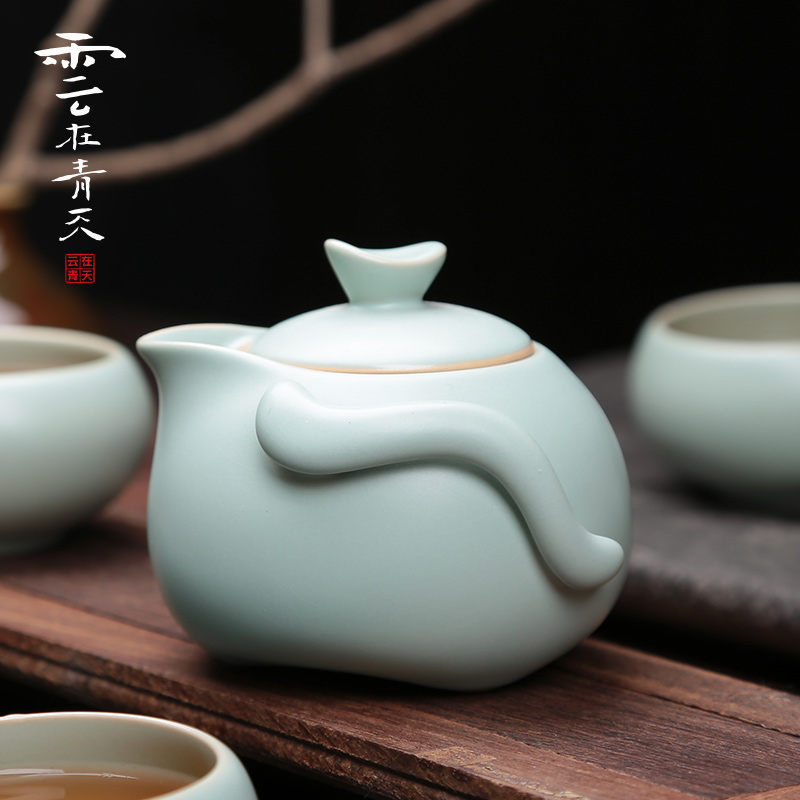 Open the slice your up tea set can have a complete set of kung fu teapot teacup ceramic household contracted style restoring ancient ways your porcelain