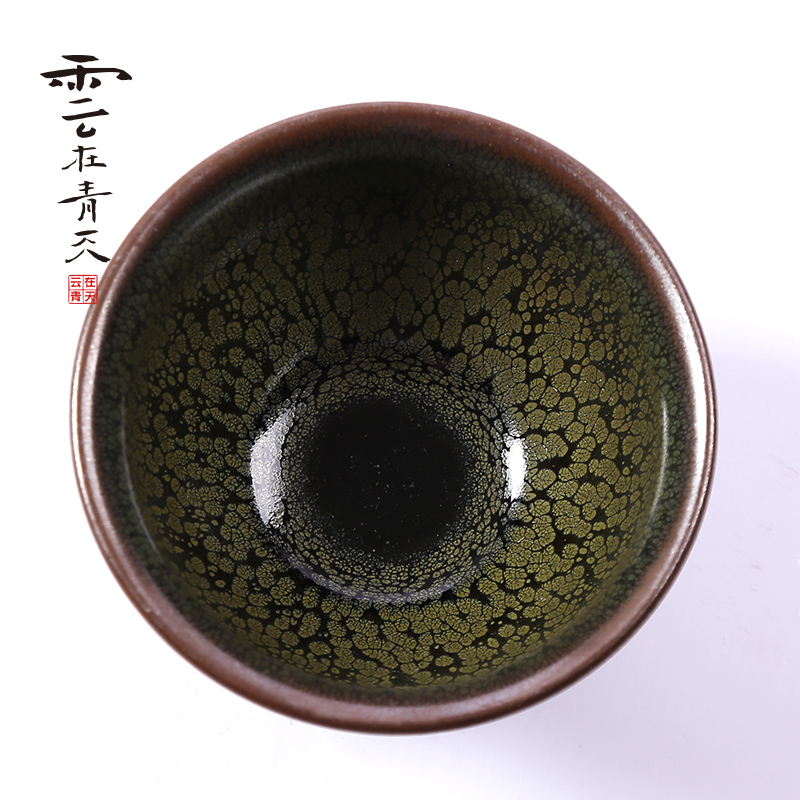 Built one masters cup cup partridge spot large manual temmoku bowl ceramic kung fu tea tea set up, single CPU