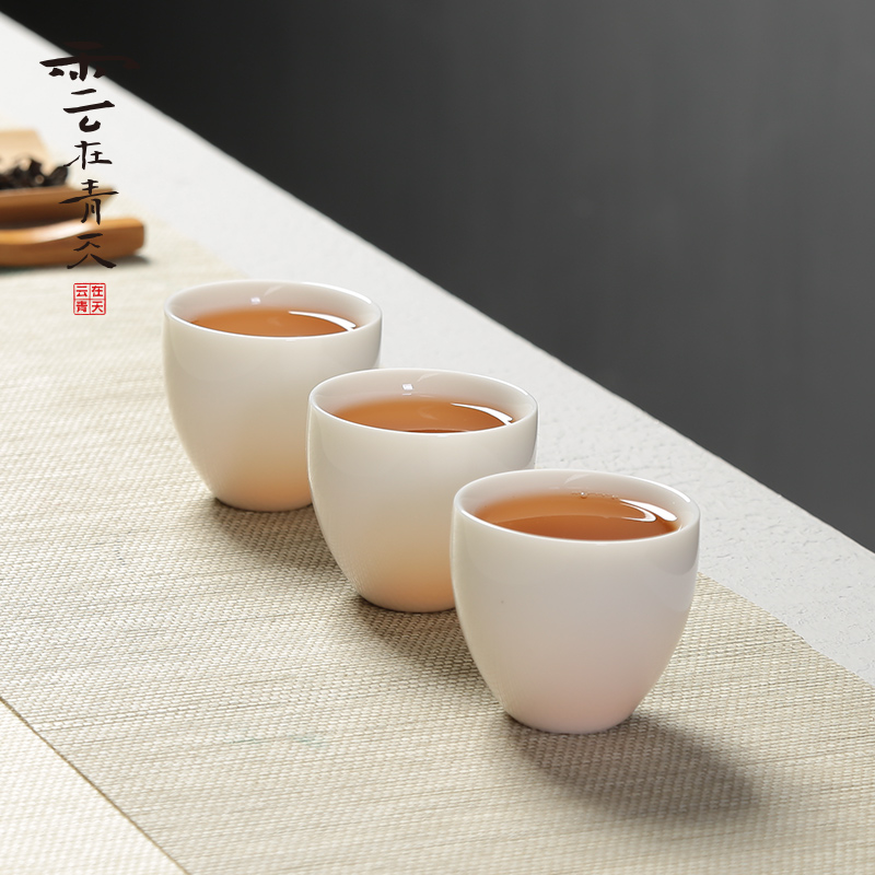 Since raw glaze dehua aloes cup tea white jade porcelain cup tea master sample tea cup kung fu tea cup for cup individual