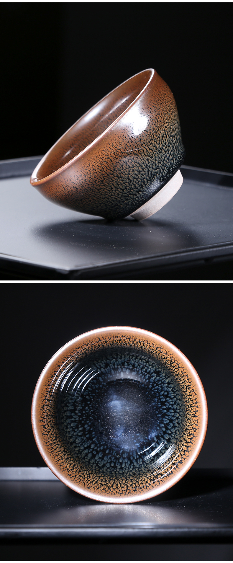 Build partridge spot lamp cup manually temmoku bowl ceramic masters cup large kung fu tea tea sets, small sample tea cup