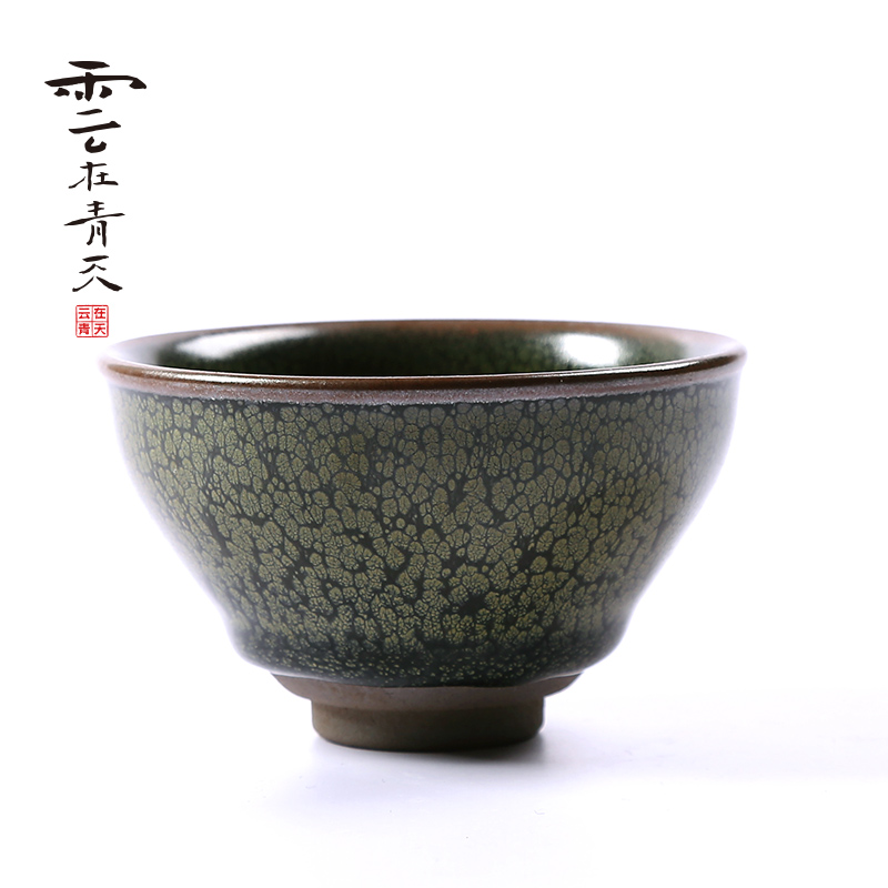 Built one masters cup cup partridge spot large manual temmoku bowl ceramic kung fu tea tea set up, single CPU
