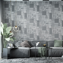 Thickened Modern Deer Leather Suede Non-woven Fabric Wallpaper Pane Tech Solid Ktv Hotel Clubhouse TV Background Wall Paper